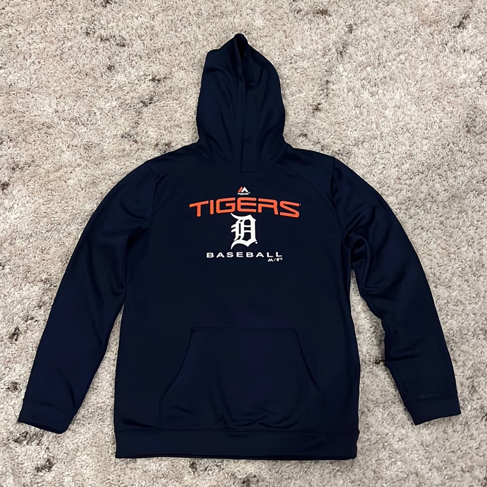 Kids Detroit Tigers Majestic size 18 navy hoodie